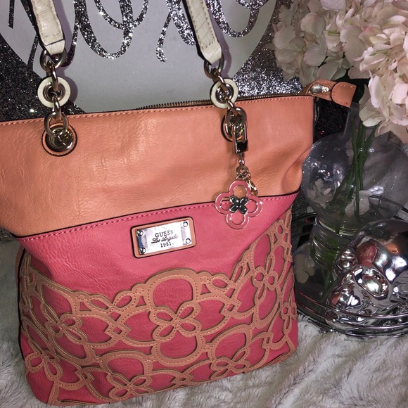 Guess Handbags - GUESS floral top handle purse